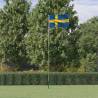 Sweden Flag and Pole 5.55m Aluminium - Durable & Adjustable