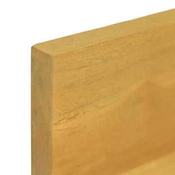 Solid Wood Teak Wall Shelves - 2 pcs 90x10x10 cm