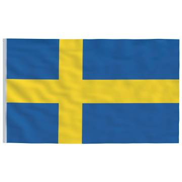 Sweden Flag and Pole 5.55m Aluminium - Durable & Adjustable