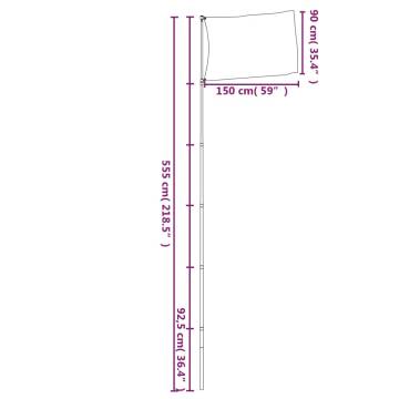 Sweden Flag and Pole 5.55m Aluminium - Durable & Adjustable