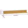 Solid Wood Teak Wall Shelves - 2 pcs 90x10x10 cm