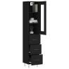 Elegant Highboard Black 34.5x34x180 cm - Stylish Storage Solution