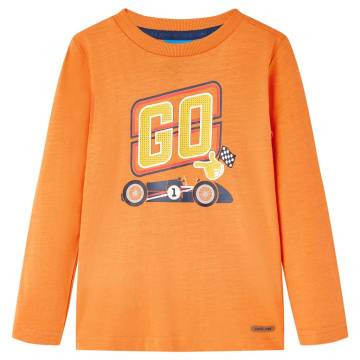 Kids' Long Sleeve T-Shirt - Dark Orange - Size 140 | Hipo Market