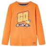 Kids' T-shirt with Long Sleeves Dark Orange 140 Colour orange Size 140 (9-10y) 