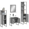 4 Piece Grey Sonoma Bathroom Cabinet Set - Stylish Storage