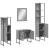 4 Piece Grey Sonoma Bathroom Cabinet Set - Stylish Storage