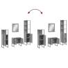 4 Piece Grey Sonoma Bathroom Cabinet Set - Stylish Storage