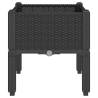 Garden Planter with Legs Black 40x40x42 cm - Durable & Elegant