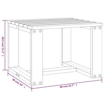 Garden Side Table Grey - Solid Pine Wood | HipoMarket