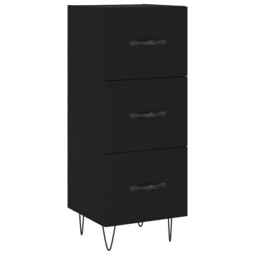 Highboard Black 34.5x34x180 cm - Stylish Engineered Wood Storage