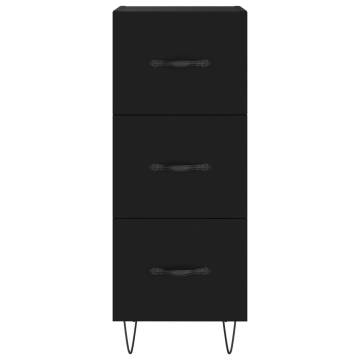 Highboard Black 34.5x34x180 cm - Stylish Engineered Wood Storage