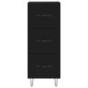 Highboard Black 34.5x34x180 cm - Stylish Engineered Wood Storage