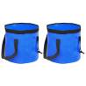 Folding Buckets 2 pcs Blue 30 L PVC - Space Saver & Versatile