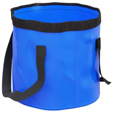 Folding Buckets 2 pcs Blue 30 L PVC - Space Saver & Versatile