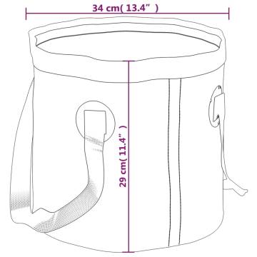 Folding Buckets 2 pcs Black 30 L PVC | Space-Saving Solution