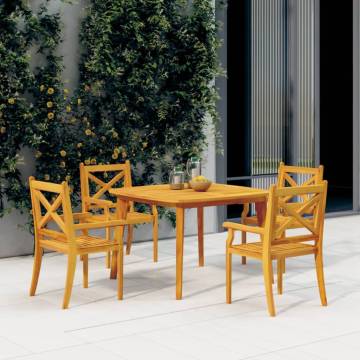 Solid Wood Acacia Garden Table - 110x110 cm | HipoMarket