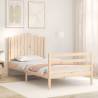 Solid Wood Bed Frame with Headboard 100x200 cm - Stylish & Durable