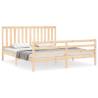 Super King Size Bed Frame with Headboard - Solid Wood Design