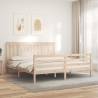 Super King Size Bed Frame with Headboard - Solid Wood Design