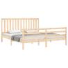 Super King Size Bed Frame with Headboard - Solid Wood Design