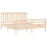 Super King Size Bed Frame with Headboard - Solid Wood Design