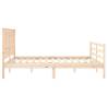 Super King Size Bed Frame with Headboard - Solid Wood Design