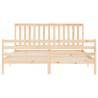 Super King Size Bed Frame with Headboard - Solid Wood Design