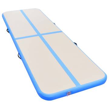 Inflatable Gymnastics Mat with Pump - 700x100x10 cm - Blue