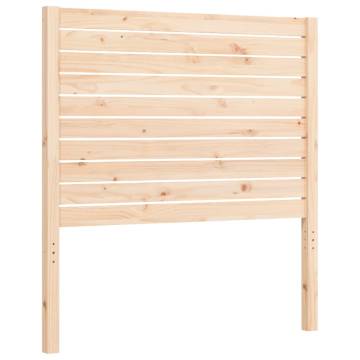 Solid Wood Small Single Bed Frame with Headboard - Hipomarket