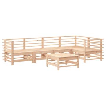 6 Piece Garden Lounge Set - Solid Pine Wood | HipoMarket