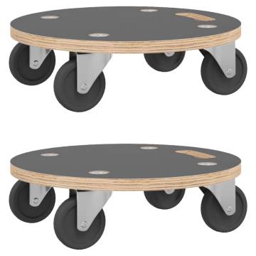 Dolly Trolleys 2 pcs Round Ø38x11.5 cm - Smooth Mobility