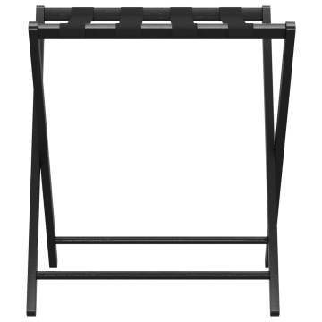 Luggage Rack Black - Bamboo Suitcase Stand (68.5x38x58 cm)