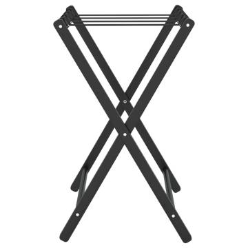 Luggage Rack Black - Bamboo Suitcase Stand (68.5x38x58 cm)