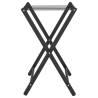 Luggage Rack Black - Bamboo Suitcase Stand (68.5x38x58 cm)