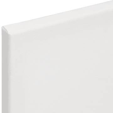 Stretched Canvases 12 pcs - White Fabric & Solid Wood Pine