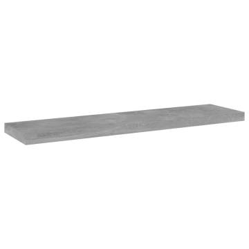 Concrete Grey Bookshelf Boards - 4 pcs | Hipomarket