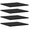 Bookshelf Boards 4 pcs Black 40x40 cm - Engineered Wood