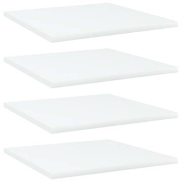 Bookshelf Boards - 4 pcs White 40x40 cm | Hipomarket UK