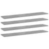 Bookshelf Boards 4 pcs Concrete Grey 100x20x1.5 cm Engineered Wood Colour concrete grey Size 100 x 20 x 1.5 cm Quantity in Package 4 