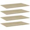 Bookshelf Boards 4 pcs Sonoma Oak 80x50x1.5 cm Engineered Wood Colour sonoma oak Size 80 x 50 x 1.5 cm Quantity in Package 4 