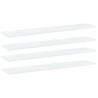 Bookshelf Boards 4 pcs White 100x20x1.5 cm Engineered Wood Colour white Size 100 x 20 x 1.5 cm Quantity in Package 4 