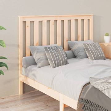 Stylish Solid Wood Pine Bed Headboard – 141x6x101 cm