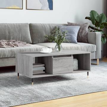 Elegant Grey Sonoma Coffee Table - 90x50 cm | HipoMarket