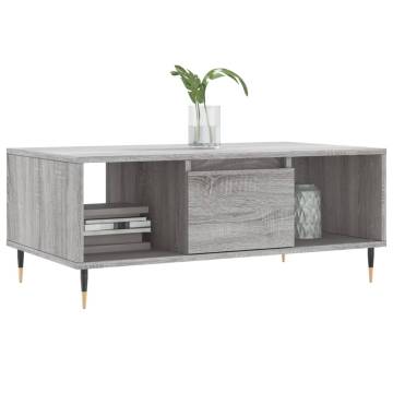 Elegant Grey Sonoma Coffee Table - 90x50 cm | HipoMarket