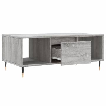 Elegant Grey Sonoma Coffee Table - 90x50 cm | HipoMarket