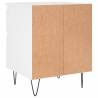 Stylish White Bedside Cabinet | 40x35x50 cm Engineered Wood