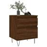 Trendy Brown Oak Bedside Cabinet - 40x35x50 cm