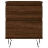 Trendy Brown Oak Bedside Cabinet - 40x35x50 cm