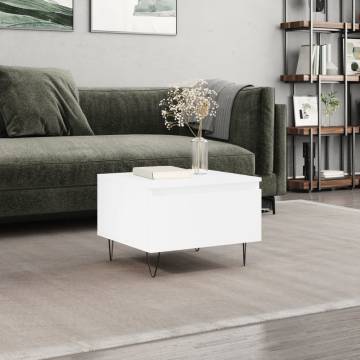 Elegant White Coffee Table | 50x46x35 cm Engineered Wood