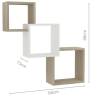 Cube Wall Shelf White & Sonoma Oak - Stylish Storage Solution